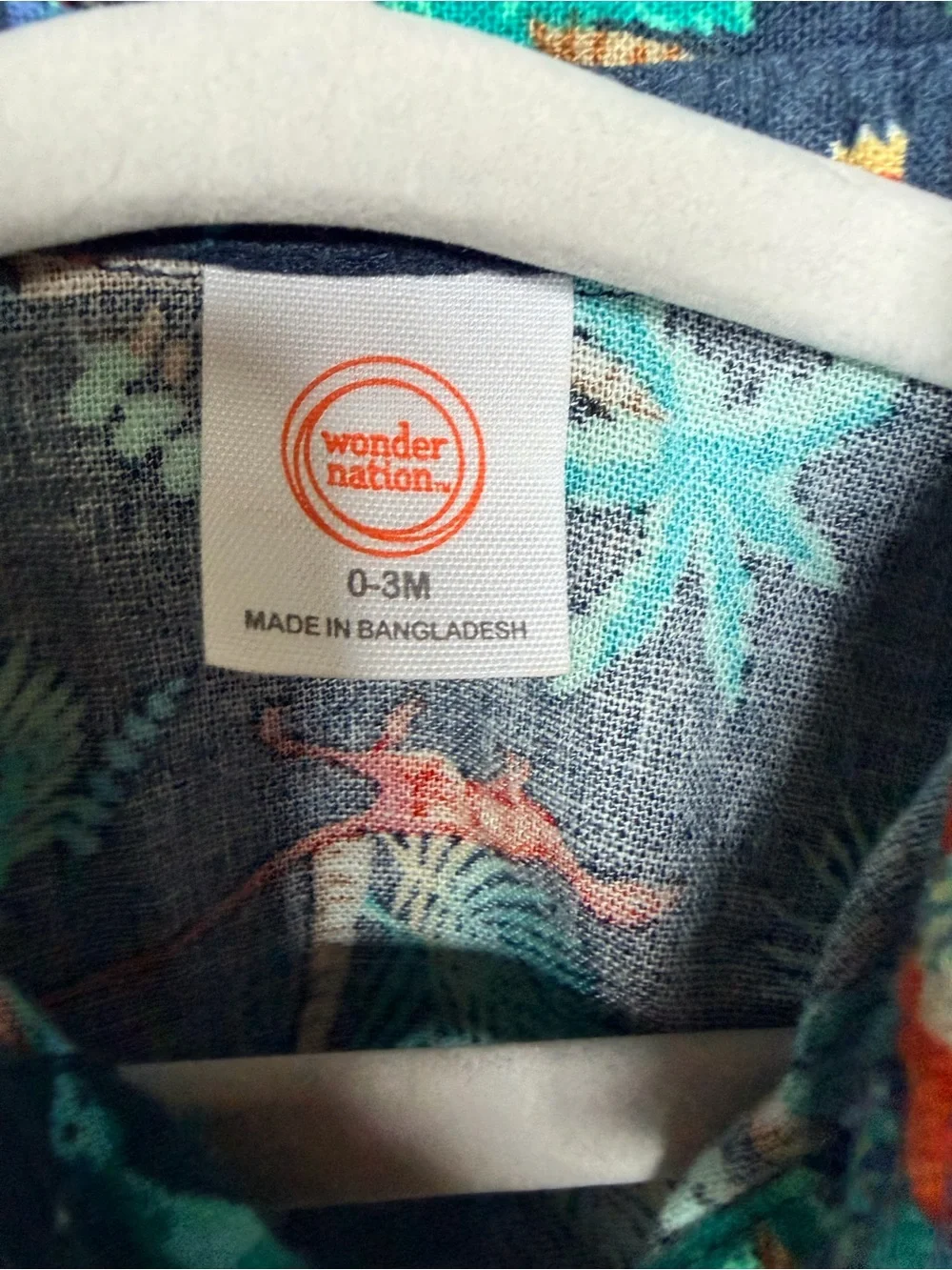 Old Navy Linen Blend Baby Boys Set Tropical Shirt and Shorts | 0-3m